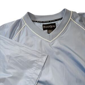FootJoy Golf Windbreaker Short Sleeved Men's V-Neck Pullover Tarheel Colors Sz L
